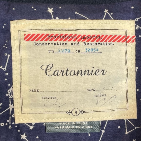 Cartonnier Blue Double Breasted Coat (4) - Picture 10 of 10